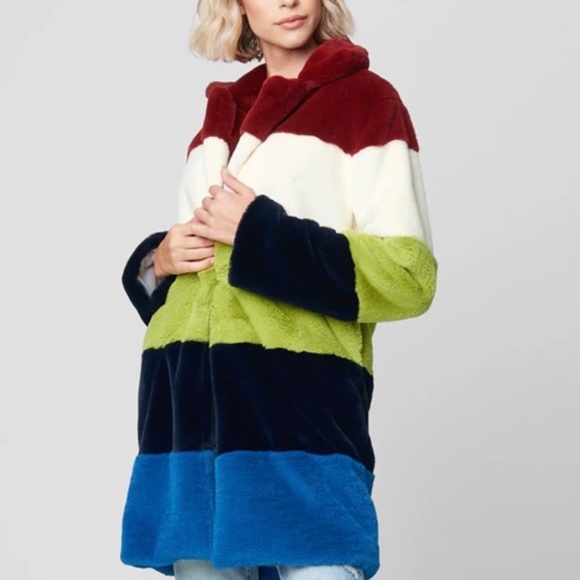 Blank NYC Super Nova Color Block Faux Fur … - Picture 2 of 15
